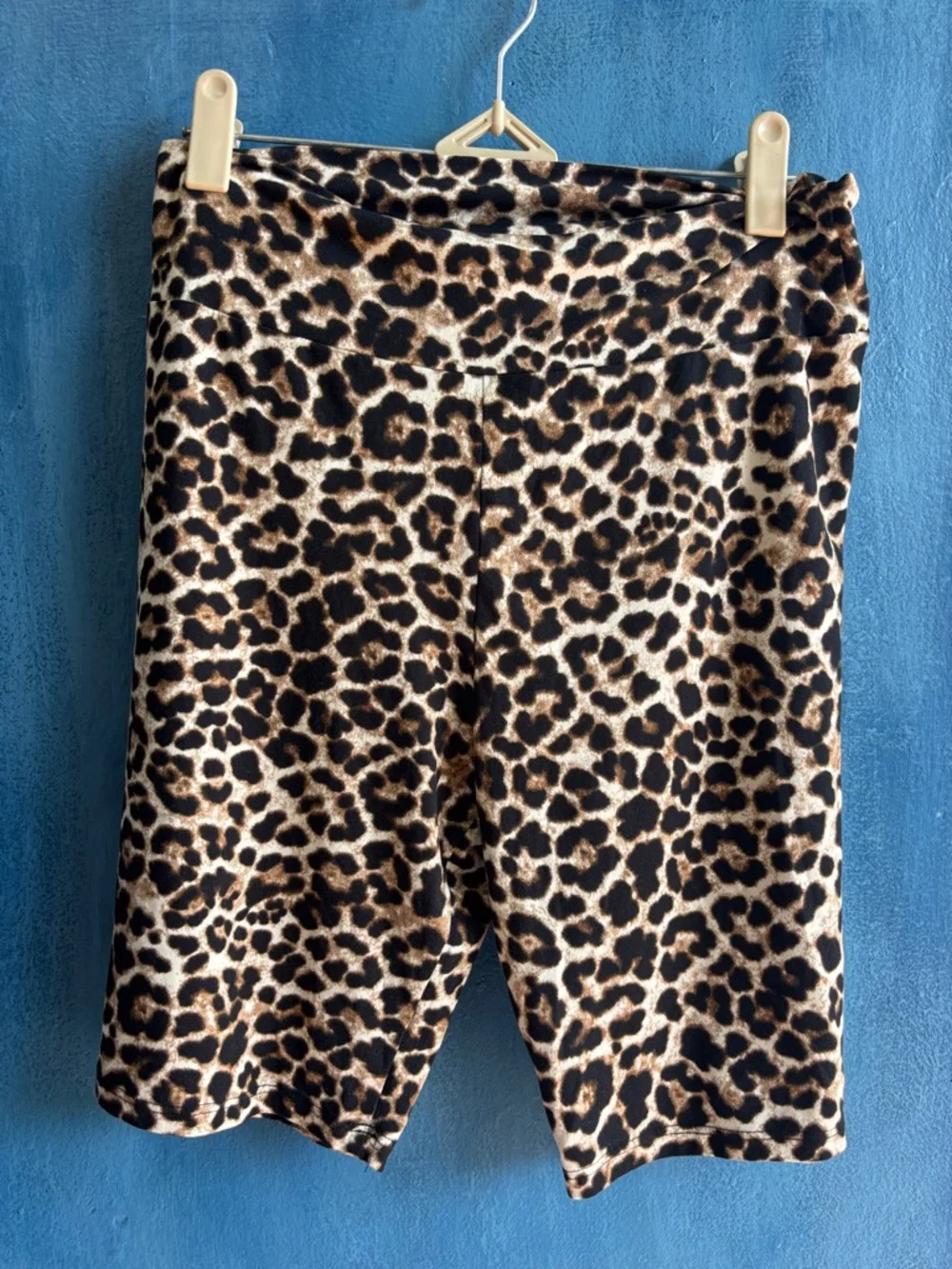Leopard Print Kids Bike Shorts - Brown/Black